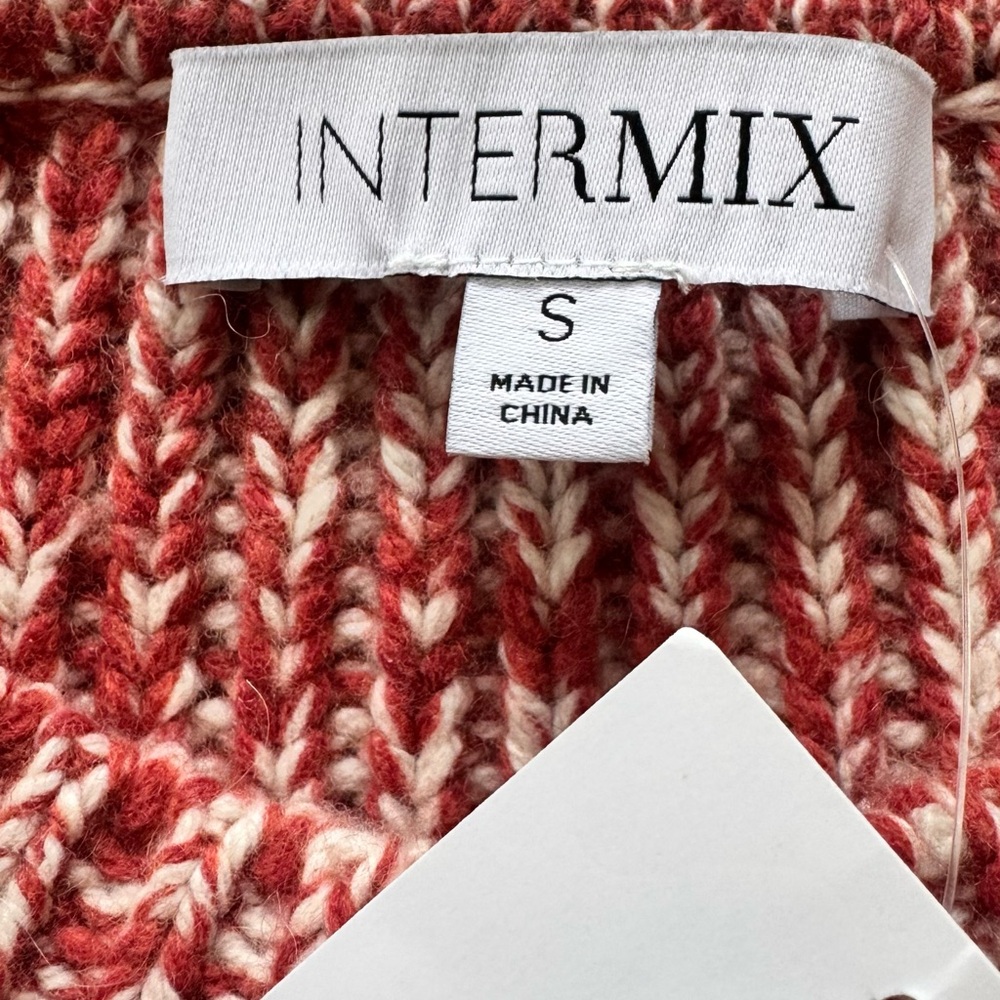 Intermix Women’s Fernie Puff Sleeve Striped Wool Blend Sweater, Small - Picture 6 of 10